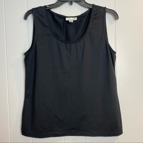 Coldwater Creek black sleeveless top stretch shell tank for layering size medium - Picture 2 of 7